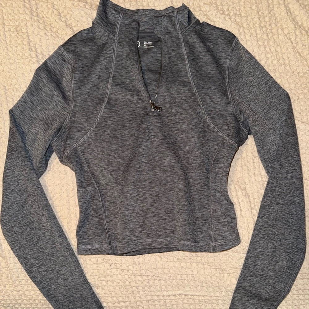 Gilly hicks cropped quarter zip